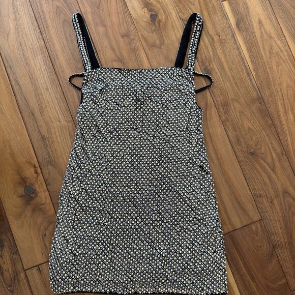 Nasty Gal Nessa Barrett 6 Premium Glass Stone Encrusted Strappy Mini Slip Dress - Picture 5 of 12